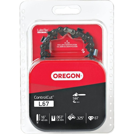 Oregon Cutting Oregon ControlCut 16 In. Chainsaw Chain L67